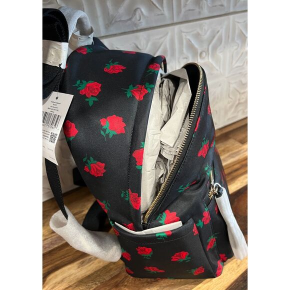 Kate Spade Chelsea Rose Toss Printed Medium Backpack NWT w/ tags rose print - Picture 8 of 9